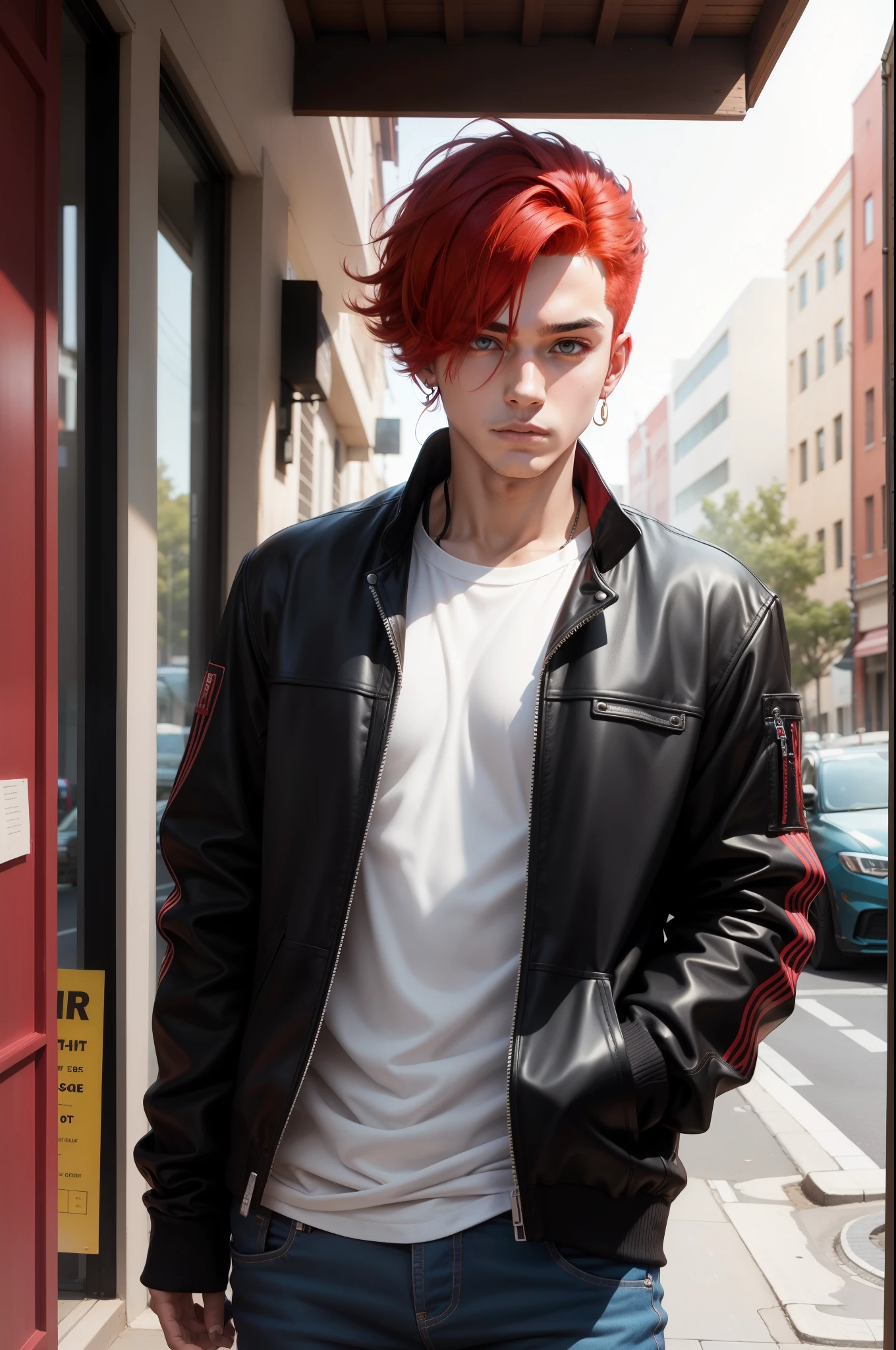 A cool boy with red hair