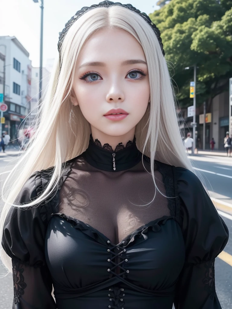 Gothic black girl - Rowley floating in the city with lightning,Gothloli albino girl floating in the city with one hand,Mulher no vestido preto com cabelo vermelho e preto, Gothic maiden girl, no vestido preto, 1 de 7 anos,old goth girl, an elegant gothic princess, Arte no estilo de Guweiz, No estilo de arte de Bowater, dreamy gothic girl, 8k arte detalhada de alta qualidade, gothic art style, wearing a gothic dress,fechamento,wearing underwear,olhos vermelhos,olhando para baixo,cabelos brancos,vento,head tilt,cabelos brancos, cabelos prateados, cabelos longos, franja contundente, Cabelos lisos, cabelo grande, cabelos expressivos, (Olhos vermelhos que brilham intensamente:1.8), Olhos para baixo, (olhos vermelhos:1.5),Seios pequenos,Perna fina,louco, desiludido,Tiros largos,Wide angles,Tiro lateral,3 view,,(Close up retrato de uma pessoa em um vestido preto voa sobre a cidade:1.7),Pessoas fugindo das ruas movimentadas da cidade repletas de lojas々, rua movimentada, Rua lotada de gente, fotografia da rua da cidade, japanese downtown, Traditional cities in Japan, ruas movimentadas,paisagem urbana movimentada, cidade movimentada, lotado de pessoas, Ruas movimentadas na lua, ruas lotadas, Shutterstock, Movimentadas ruas de cidades pequenas,mau tempo、A huge amount of purple lightning came out of the girl's hand and hit the city,Dark clouds cover the city pierced by clouds of lightning, lightning clouds, Atmospheric lightning, Pink Lightning, with thunderstorms, Dark storm with lightning, Dramatic purple lightning, Lightning in the sky, contrast lightning, thunderstorm in the sky, lightning in the background, with lightning bolts, Tempo tempestuoso com raios, Top volumetric lighting,Efeito de usar aura roxa,(Control a large number of beams with open arms:1.4),Destroy the city with a girl's lightning attack,Chamado nariz,Lightning effect on both hands,Countless balls glowing purple around the girl,goddess of lightning, tempestade, storm outside, Ela atra