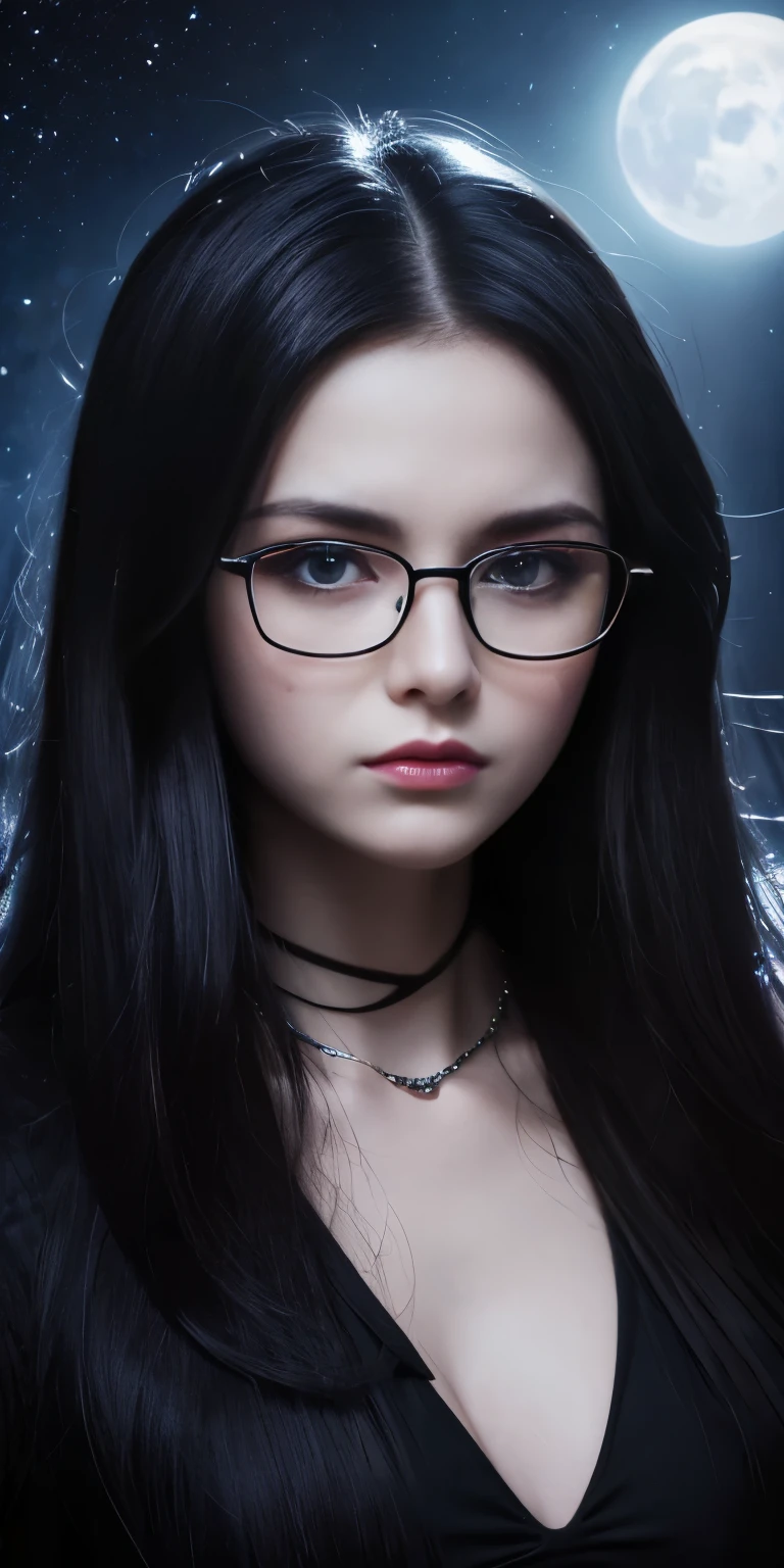 (highest quality,High resolution:1.2),(dark,Threatening:1.1)、((((Glasses)))),(Bad luckな:1.1), In the vortex of space,
Heart of a Goth Maiden, Very dark shade.
Her Eyes, Like dazzling fur in a starless haze,
A symphony of despair in their eyes.
Her Mogul Snaps, Mysterious Cemetery,
Think about it, The source of her sadness.
Black hair swaying in the moonlight,
She weaves despair into her dreams.
oh, Her Soul, Shadow&#39;Embrace,
Take me to space.
At each step of the Kelhudelgoring, She summons darkness,
Dance of the Void, Whippler Big Spark.
Her touch is the cold caress of the void,
In her vague existence, I am left confused.
For Love, Bumblewisk, Cosmic Power,
Stars shining in the endless night.
Confusion swirls, Let the emptiness cry out,
Our love is a dazzling dream in the universe.
Gothic Witch of the entire star world,
In your void, I find my soul.
Hypermaximalist, Anime Style, Breathtaking oil paintings, Surreal, Ultra-realistic digital illustrations that mimic the style of oil paintings, Blends seamlessly with Alex Grey&#39;Psychedelic fantasy art by H&#39;The Aesthetics of Biomechanics.r. Giger. Great composition, masterpiece, highest quality, (devil,Satan,Lucifer:1.1),(devilish:1.1),(Bad luck,Bad luckな:1.1),(Powerful figures:1.1、Big Breasts、Glasses) 、 ((((round Glasses)))),(((Big Breasts)))、(red eyes glow:1.6)、(red glowing eyes,Sharp teeth:1.1),(Black wings,thick,shabby:1.1),(hellish landscape:1.1),(fire,sulfur:1.1),(Threatening atmosphere:1.1),(dark shadows,Threatening presence:1.1),(Bad luck clouds,Stormy Skies:1.1),(dark,Spooky atmosphere:1.1),(Bad luck aura,Evil energy:1.1),(dark aura,cigarette:1.1),(Extreme heat,Burning Flames:1.1),(Surreal,Nightmare Visions:1.1),(Predicting the end:1.1),(Twisted corners,Fiery crown:1.1),(Bad luck whispers,devilish laughter:1.1),(Cry of pain,echoing screams:1.1),(Bad luck symbols,Ancient runes:1.1),(Mysterious relic,dark artifacts:1.1),(Infernal ritual,ritual sacrifice:1.1),(devilish minio
