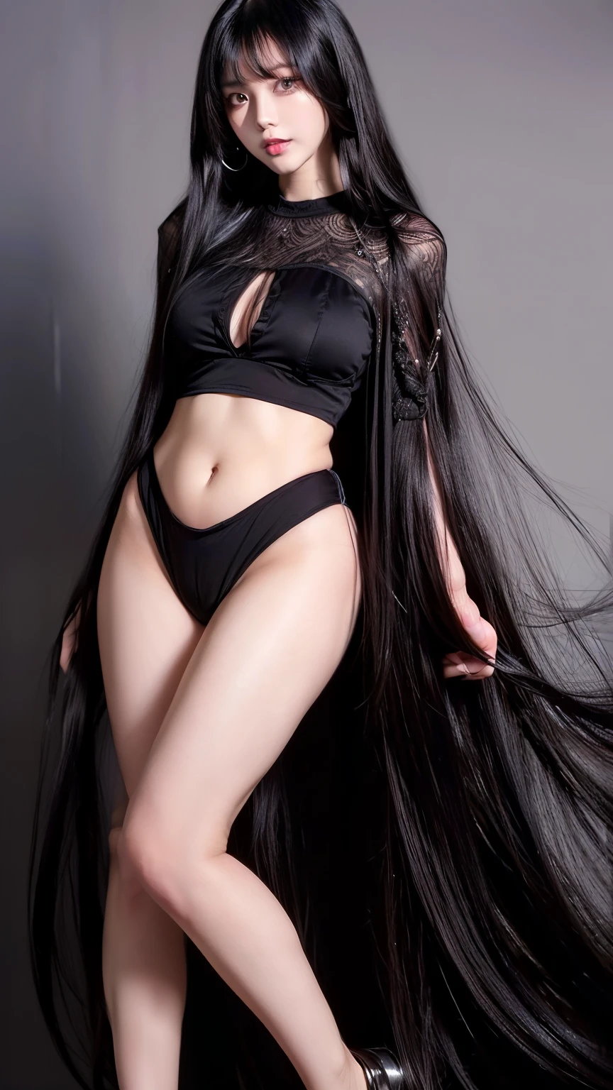 ((Best image quality,highest quality,Highest Resolution,Ultra-realistic photos,8k,Full body photo,1 girl,Very beautiful face,Super super long hair,Hair length: about 3 meters,Straight black hair,Black hair longer than height,Black hair that hasn&#39;t been cut for over 20 years,Slender body,White underwear or naked,Put on the bed,World Long Hair Contest Winner,World Beauty Contest Winner,Full body photo,Head to toe photos,Photo taken from about 4 meters away,Super Real,Please stand up straight,both hands,2 Foot,Five fingers,))She has super long hair that covers her entire body.,The longest black hair in the world,長い髪を広げてベッドにProneになっている,Her long hair is spread out on the bed and spills out over the edge.,I look at you with a bit of a half-closed face,Showing off her long black hair,Boasting long black hair,Prone,Her very long black hair is shining,Her black hair is so long that her body is invisible,Her hair is so black I can&#39;t see her body,Chinese Super Beauty,Supple and beautiful fingers,I want to shorten my hair,Short haircut in progress,The black hair that hasn&#39;t been cut yet is very long,Shave your head and become a nun,