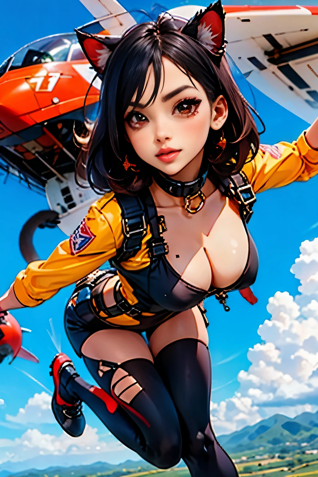 Beautiful athletic brunette woman in blue plain crop top in her 25s holding small planet earth in her hand, (giantess:1.5) laughing, red eyes, evil, looking down at camera, best quality, extremely detailed, (watercolor), bloom, delicate and beautiful, illustration, (from below),(1girl:1.4), (solo:1.2), beautiful eyes, photography, over-the-shoulder shot, by Alex Maleev, professional, canon camera, nikon camera, sharp, bokeh, studio quality,  by Robert Capa