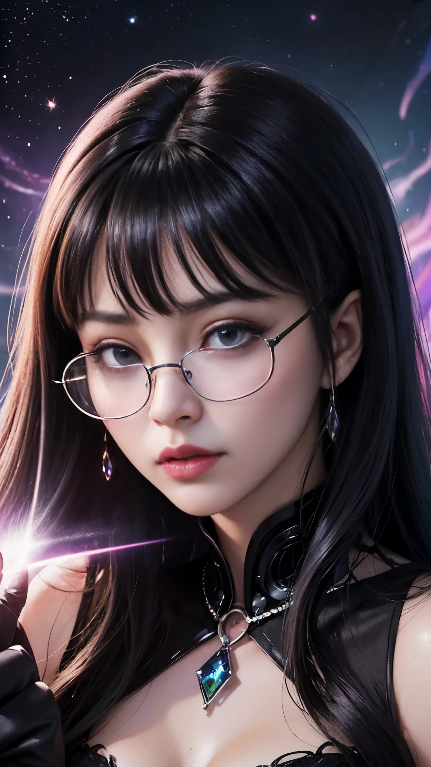 (highest quality,High resolution:1.2),((Best image quality), (masterpiece), (Vibrant, Photo realistic, Realistic, dramatic, dark, Sharp focus, 8k), beautiful, Highly detailed face and skin texture, sexy wedding dress, ((((Glasses))))、Heavenly beauty, Mature Asian Woman,Long black hair, Compensate, Browsing Caution ,Close-up shot, ((Backlight)), Holding a sword, Samurai Wedding、(dark,Threatening:1.1),(Bad luckな:1.1), In the vortex of space,
Heart of a Goth Maiden, Very dark shade.
Her Eyes, Like dazzling fur in a starless haze,
A symphony of despair in their eyes.
Her Mogul Snaps, Mysterious Cemetery,
Think about it, The source of her sadness.
Black hair swaying in the moonlight,
She weaves despair into her dreams.
oh, Her Soul, Shadow'Embrace,
Take me to space.
At each step of the Kelhudelgoring, She summons darkness,
Dance of the Void, Whippler Big Spark.
Her touch is the cold caress of the void,
In her vague existence, I am left confused.
For Love, Bumblewisk, Cosmic Power,
Stars shining in the endless night.
Confusion swirls, Let the emptiness cry out,
Our love is a dazzling dream in the universe.
Gothic Witch of the entire star world,
In your void, I find my soul.
Hypermaximalist, Anime Style, Breathtaking oil paintings, Surreal, Ultra-realistic digital illustrations that mimic the style of oil paintings, Blends seamlessly with Alex Grey'Psychedelic fantasy art by H'The Aesthetics of Biomechanics.r. Giger. Great composition, masterpiece, highest quality, (devil,Satan,Lucifer:1.1),(devilish:1.1),(Bad luck,Bad luckな:1.1),(Powerful numbers:1.1、Big Breasts、Glasses) 、 ((((Huge glasses, Nerd Glasses, thick glasses, round Glasses)))),(((Big Breasts)))、(Red eyes glow:1.6)、(Red glowing eyes,Sharp teeth:1.1),(Black wings,thick,shabby:1.1),(hellish landscape:1.1),(fire,sulfur:1.1),(Threatening atmosphere:1.1),(dark shadows,Threatening presence:1.1),(Bad luck clouds,Stormy Skies:1.1),(dark,Spooky atmosphere:1.1),(Bad luck aura,Evil energy:1.1),(dark aura,cigarette:1.1),(Extreme heat,Burning Flames:1.1),(Surreal,Nightmare Visions:1.1),(Predicting the end:1.1),(Twisted corners,Fiery crown:1.1),(Bad luck whispers,devilish laughter:1.1),(Cry of pain,echoing screams:1.1),(Bad luck symbols,Ancient runes:1.1),(Mysterious Relic,dark artifacts:1.1),(Infernal Ritual,Ritual sacrifice:1.1),(devilish minio