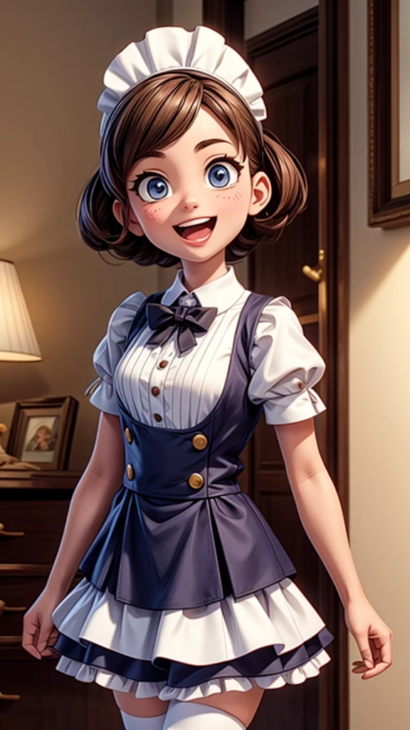 A funny guy in a maid outfit