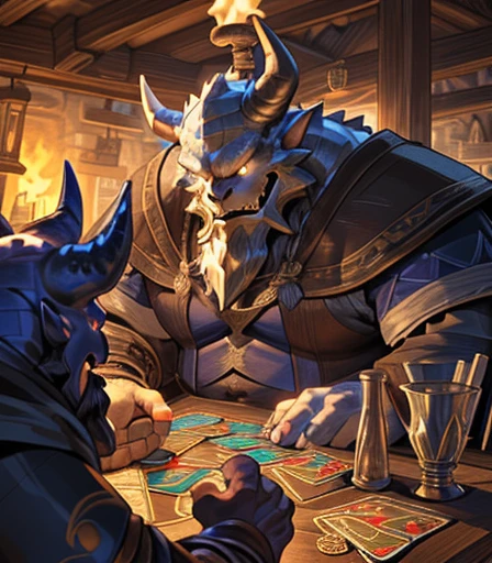 ((( 2 Cabal creatures are dueling on the card table , 2 creatures of darkness are battling on the card table, 2 mystical creatures are comforting each other on the card table )), He is laughing and holding a skull-shaped goblet full of drink., he is euphoric and very happy with his victory in the mystical card game, by He is sitting facing the viewer Holding his cards with both hands. He looks menacing, Just chubby plump extremely thick thighs (melhor qualidade,4K,8k,high resolution,obra de arte:1.2),ultra-detalhado,realista:1.37,homens,grown-up homens,old homens,fat white muscular homens,cabelo da barriga,large bulges, (((he is in a viking tavern holding magic cards with his hands, he is in a game of magic cards inside a bad tavern, he wears a mystical wizard's overcoat))). pants,camisa xadrez,barba,nojento,60-year-old homens,family,pai,barriga de urso,terno de abertura. Sentado na beirada da cama. apenas usando sunga no corpo. Looking at the spectator gesturing with his hands. Asking for your hand, pedindo um objeto., Se adequa, vetor, mwvetor, (((sitting in a luxurious armchair wearing only red swim trunks with open legs wearing socks with his hands on his thigh with his hands on the armchair , with one hand in his hair. Olhando para o expectador. )))