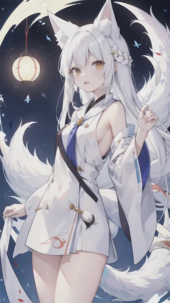 The nine-tailed white fox
