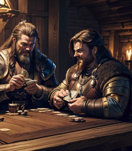 ((( 2 Cabal creatures are dueling on the card table , 2 creatures of darkness are battling on the card table, 2 mystical creatures are comforting each other on the card table )), He is laughing and holding a skull-shaped goblet full of drink., he is euphoric and very happy with his victory in the mystical card game, by He is sitting facing the viewer Holding his cards with both hands. He looks menacing, Just chubby plump extremely thick thighs (melhor qualidade,4K,8k,high resolution,obra de arte:1.2),ultra-detalhado,realista:1.37,homens,grown-up homens,old homens,fat white muscular homens,cabelo da barriga,large bulges, (((he is in a viking tavern holding magic cards with his hands, he is in a game of magic cards inside a bad tavern, he wears a mystical wizard&#39;s overcoat))). pants,camisa xadrez,barba,nojento,60-year-old homens,family,pai,barriga de urso,terno de abertura. Sentado na beirada da cama. apenas usando sunga no corpo. Looking at the spectator gesturing with his hands. Asking for your hand, pedindo um objeto., Se adequa, vetor, mwvetor, (((sitting in a luxurious armchair wearing only red swim trunks with open legs wearing socks with his hands on his thigh with his hands on the armchair , with one hand in his hair. Olhando para o expectador. )))