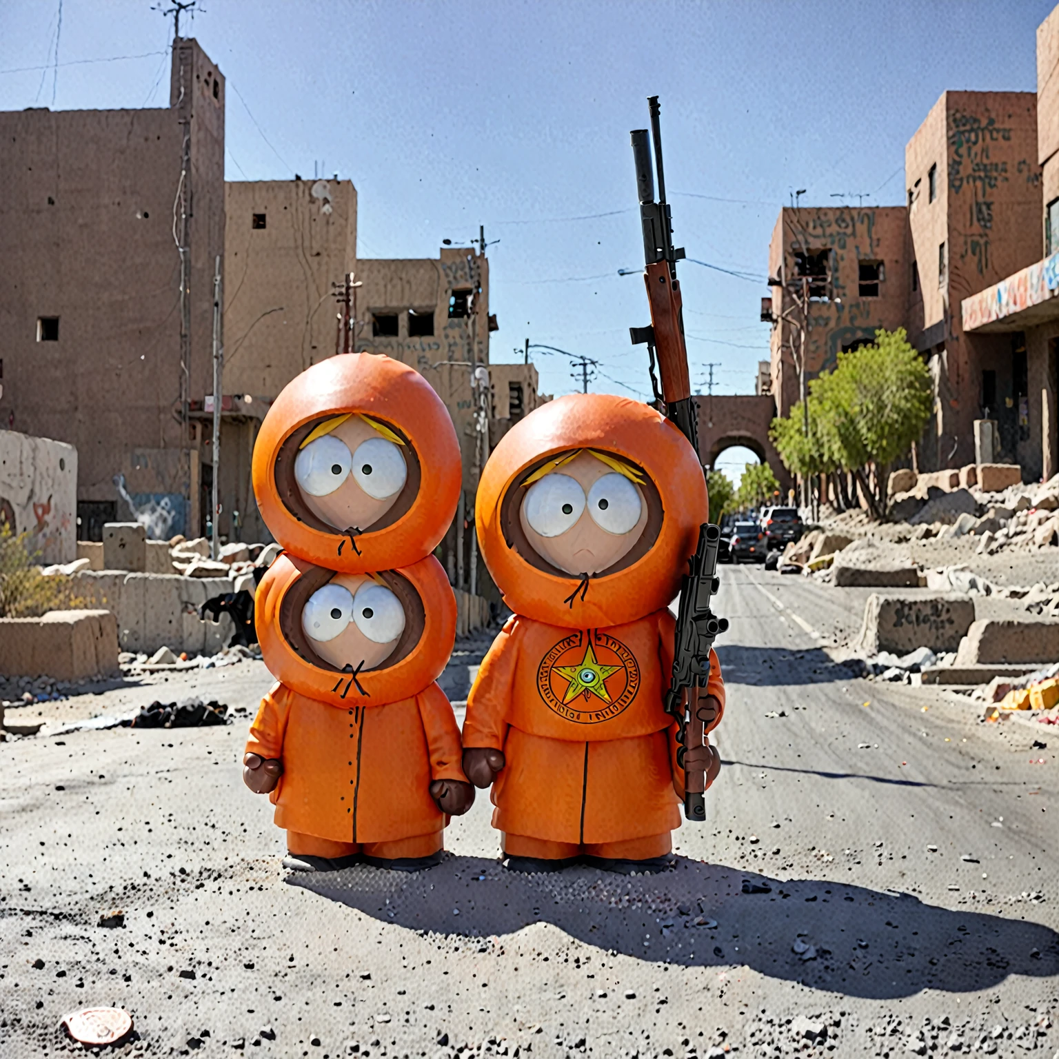 Two Kenny McCormick holding Gun on New Mexico City