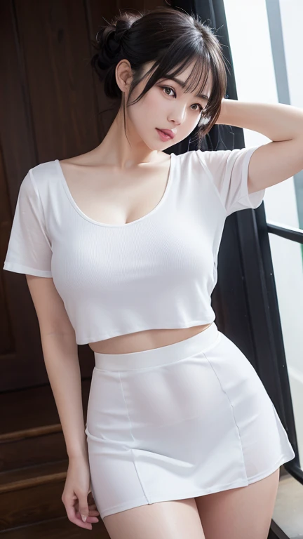 White dress、Long Skirt、Tight Skirt、Chinese、Beauty、View angle from below、Underwear linesが透けている、Satin Clothes、Big Tits、Tight clothes、Very white skin、26 years old、Climbing the stairs、turn around、Very tight clothes、Tight clothing、Panty lines visible from above the skirt、Big ass、Black Hair、Updo、Clear skies、View from the left rear、Underwear streaks、Underwear lines、