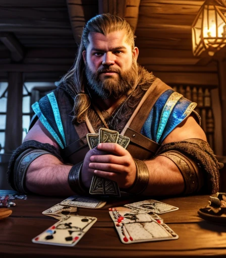 He is sitting facing the viewer Holding his cards with both hands. He looks menacing, Just chubby plump extremely thick thighs (melhor qualidade,4K,8k,high resolution,obra de arte:1.2),ultra-detalhado,realista:1.37,homens,grown-up homens,old homens,fat white muscular homens,cabelo da barriga,large bulges, (((he is in a viking tavern holding magic cards with his hands, he is in a game of magic cards inside a bad tavern, he wears a mystical wizard&#39;s overcoat))). pants,camisa xadrez,barba,nojento,60-year-old homens,family,pai,barriga de urso,terno de abertura. Sentado na beirada da cama. apenas usando sunga no corpo. Looking at the spectator gesturing with his hands. Asking for your hand, pedindo um objeto., Se adequa, vetor, mwvetor