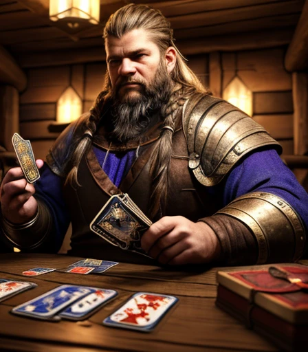 He is sitting facing the viewer Holding his cards with both hands. He looks menacing, Just chubby plump extremely thick thighs (melhor qualidade,4K,8k,high resolution,obra de arte:1.2),ultra-detalhado,realista:1.37,homens,grown-up homens,old homens,fat white muscular homens,cabelo da barriga,large bulges, (((he is in a viking tavern holding magic cards with his hands, he is in a game of magic cards inside a bad tavern, he wears a mystical wizard&#39;s overcoat))). pants,camisa xadrez,barba,nojento,60-year-old homens,family,pai,barriga de urso,terno de abertura. Sentado na beirada da cama. apenas usando sunga no corpo. Looking at the spectator gesturing with his hands. Asking for your hand, pedindo um objeto., Se adequa, vetor, mwvetor