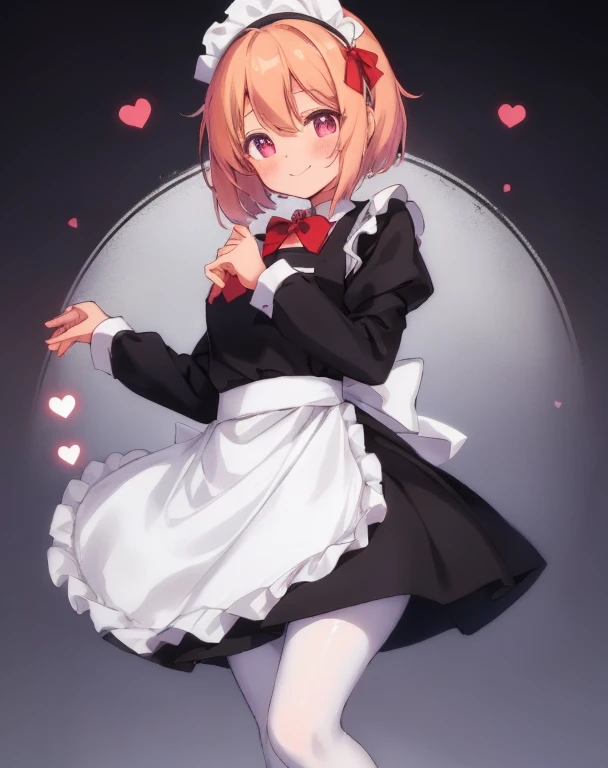 rumia,1girl, holding_basket, solo, white_background, heart, full_body, simple_background, black_footwear, maid, long_sleeves, maid_headdress, smile, alternate_costume, black_dress, closed_mouth, mary_janes, white_pantyhose, white_apron, red_bow, standing, looking_at_viewer, ribbon, blush, maid_apron
star-shaped_pupils,symbol-shaped_pupils,. gorgeous,key visual, vibrant, studio anime,award-winning, professional, highly detailed,high budget, cinemascope