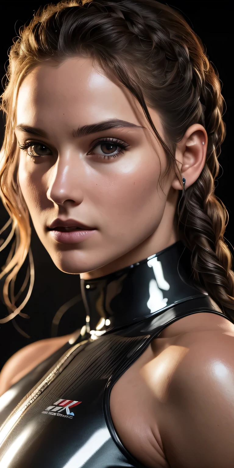 Beautiful mature Swedish college girl, Truck Equipment, Off-field, ((thin, thin)), photoRealistic, photograph, masterpiece, Realistic, realism, photorealism, High Contrast, photoRealistic digital art trend Artstation 8k HD High Definition detailed Realistic, detailed, Skin Texture, ultra detaileded, Realistic Skin Texture, Armature, highest quality, 超High resolution, (Photorealism) (1.4), High resolution, detailed, Photograph, Resharpening, Riege Frey Nikon D850 film — Stock photograph 4 Kodak 400 camera F1 port.6 Lens Rich colors Ultra-Realistic Realistic Realistic texture Dramatic lighting Unreal Engine Art Station Trends Cinestir 800, (Upper body portrait), Curly hair in braids,Black latex leotard、