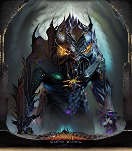 there is a silver alien holding a sign with a gold border, grey alien, extraterrestrial, alien design, galactic dmt entity, high detailed official artwork, reptilian space alien, enlightenment tripping on dmt, inspired by Ravi Zupa, enlightened, official illustration, black light velvet poster, gray alien, grey aliens, added detail, official artwork