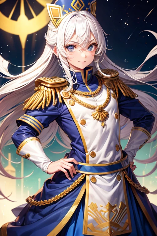 mirko usando seu uniforme de batalha, belo corpo coxas grossas, sorriso confiante numa cidade a noite,olhando para frente com a maos na cintura