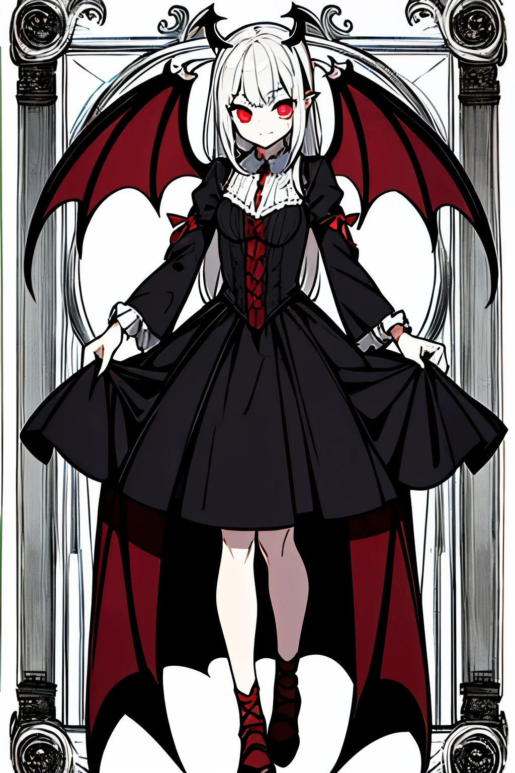 Vampire girl 156 cm red eyes  full body 