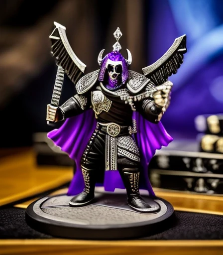 A morte com sua foice no ombro e seu capuz longde tecido degradado pelo tempo. Olhos com chamas roxo, e dentes afiados de caveira, he is the starting judge of the mystical card game