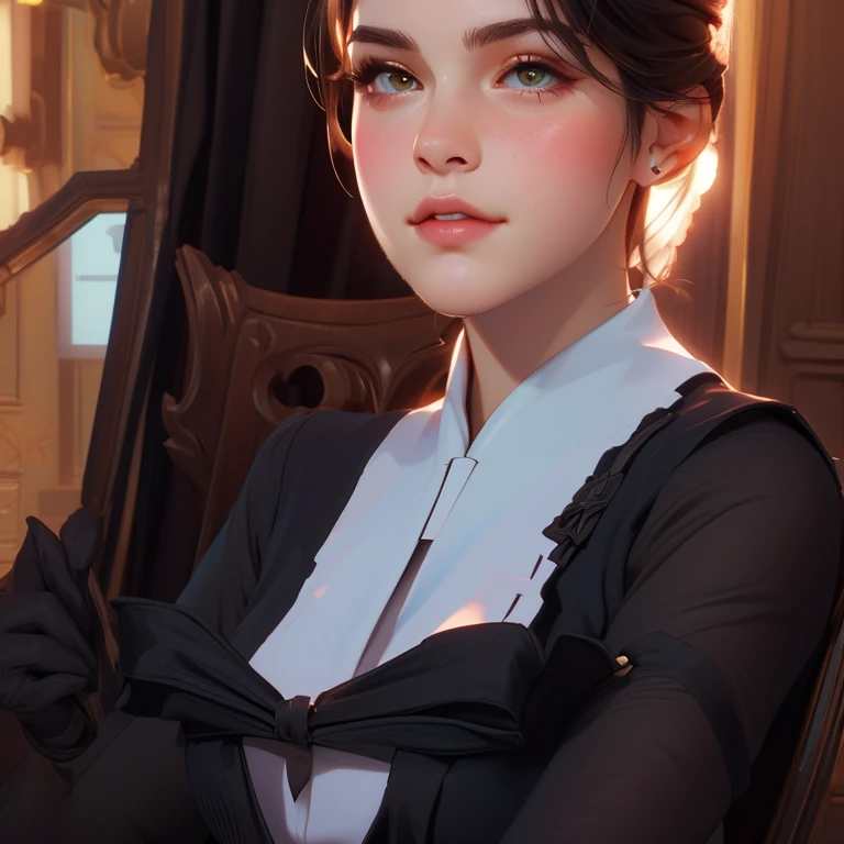 a close up of a woman in a dress sitting on a chair, very attractive and beautiful, attractive and beautiful, ruan jia beautiful!, beautiful model girl, beautiful girl model, very pretty model, karol bak of emma watson nun, very beautiful woman, daisy ridley, very beautiful girl, cute woman, very attractive, lovely delicate face, beautiful model