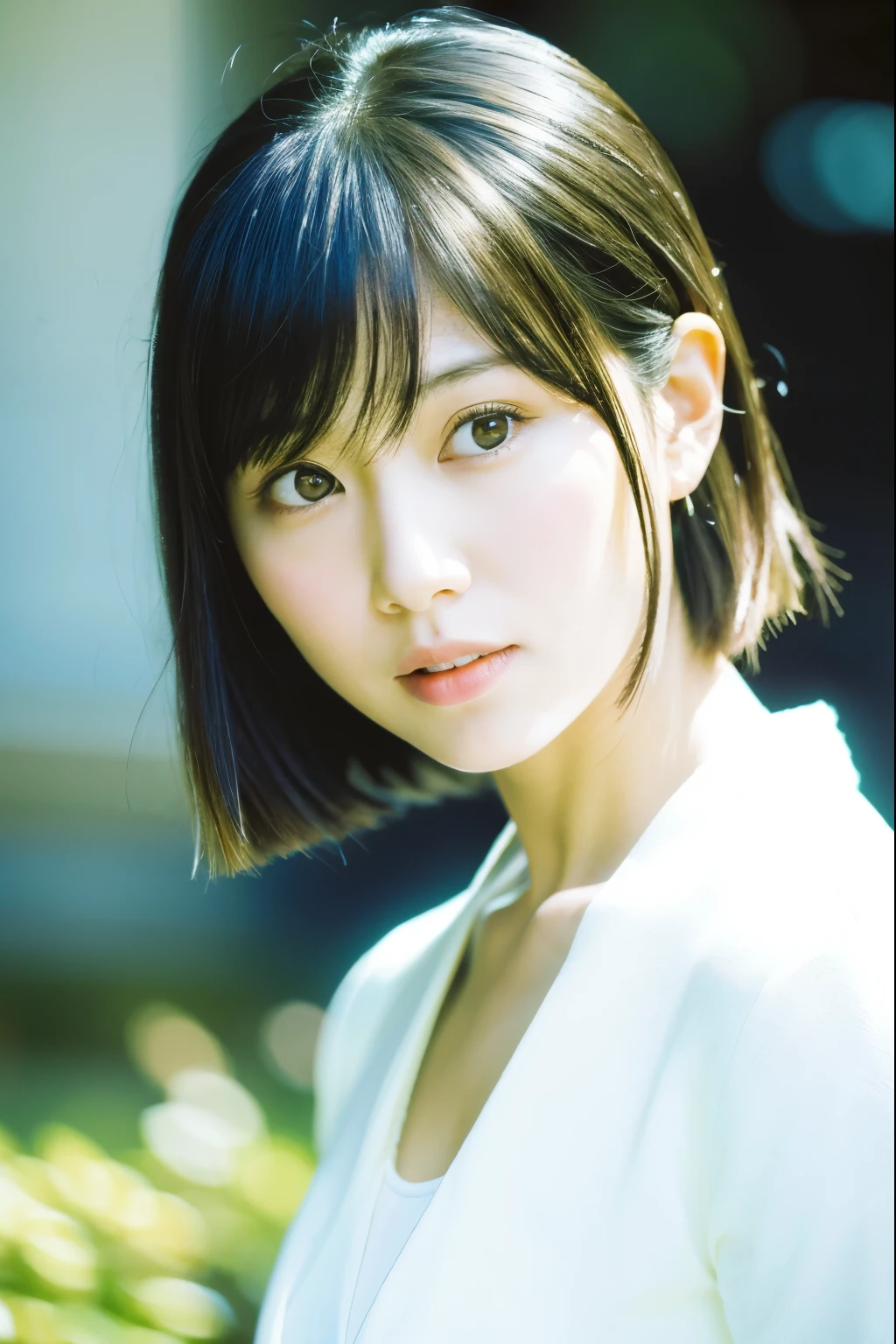 a close up of a woman in a white dress posing for a picture, shiori teshirogi, Yoshitomo Nara, chiho, kimi takemura, takada akemi, aoi ogata, narumi kakinouchi, chiho ashima, harumi, ai yazawa, yasumoto oka