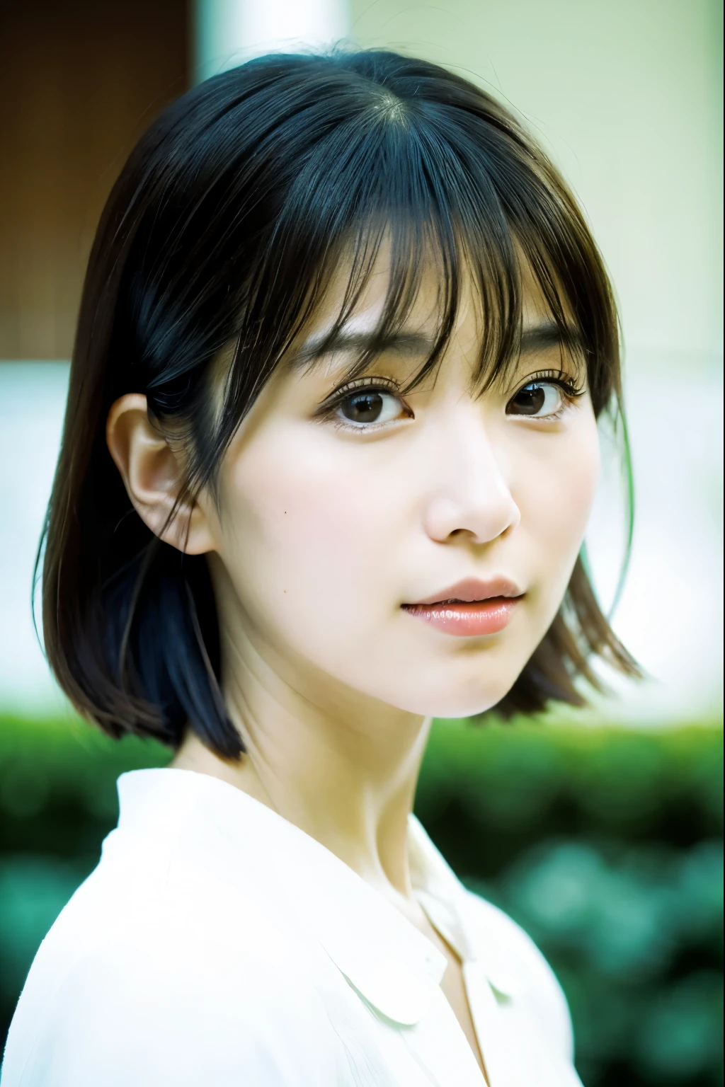 a close up of a woman in a white dress posing for a picture, shiori teshirogi, Yoshitomo Nara, chiho, kimi takemura, takada akemi, aoi ogata, narumi kakinouchi, chiho ashima, harumi, ai yazawa, yasumoto oka