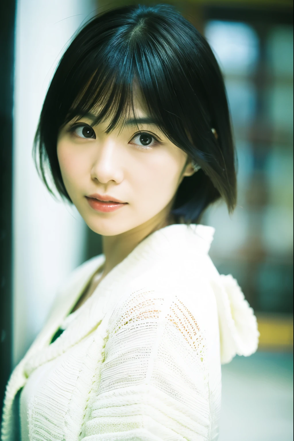 a close up of a woman in a white dress posing for a picture, shiori teshirogi, Yoshitomo Nara, chiho, kimi takemura, takada akemi, aoi ogata, narumi kakinouchi, chiho ashima, harumi, ai yazawa, yasumoto oka