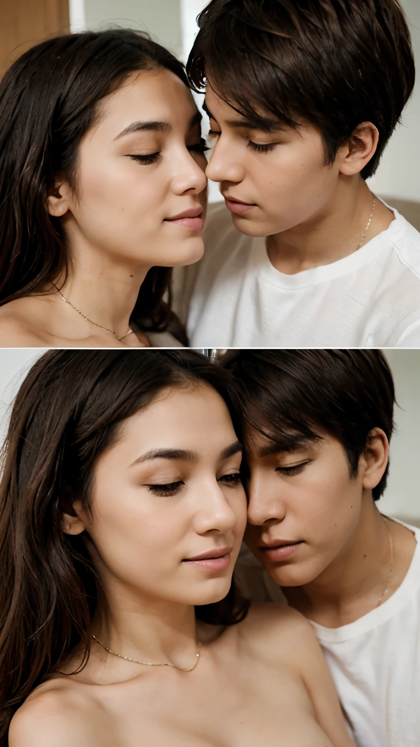Create a image of a couple making over
