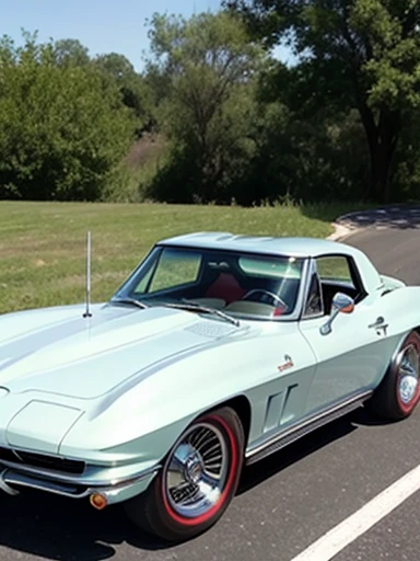 A scene where a 1965 Corvette is running