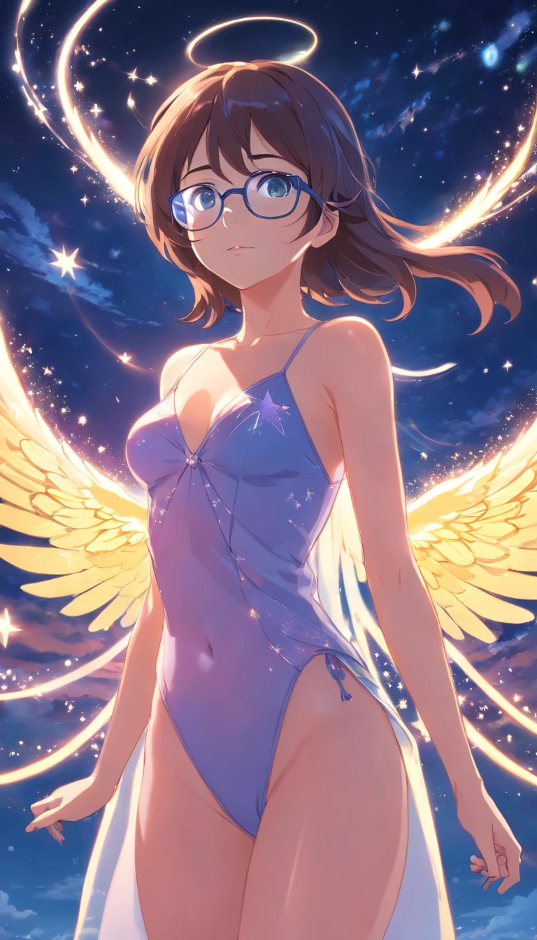 Star dust　woman　nude　Glasses　Angel