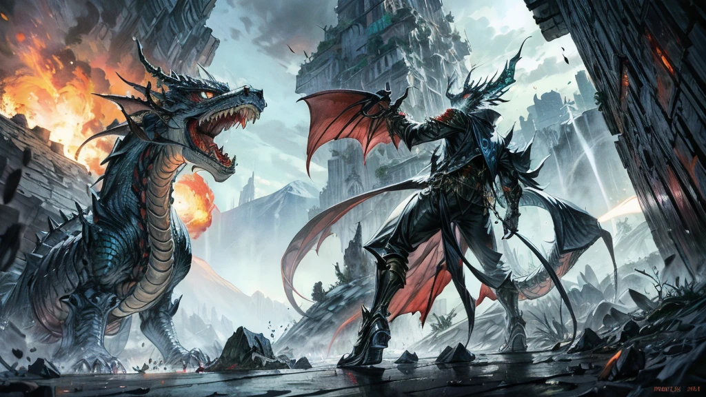 no person, monster, dragon, full body, real, cool