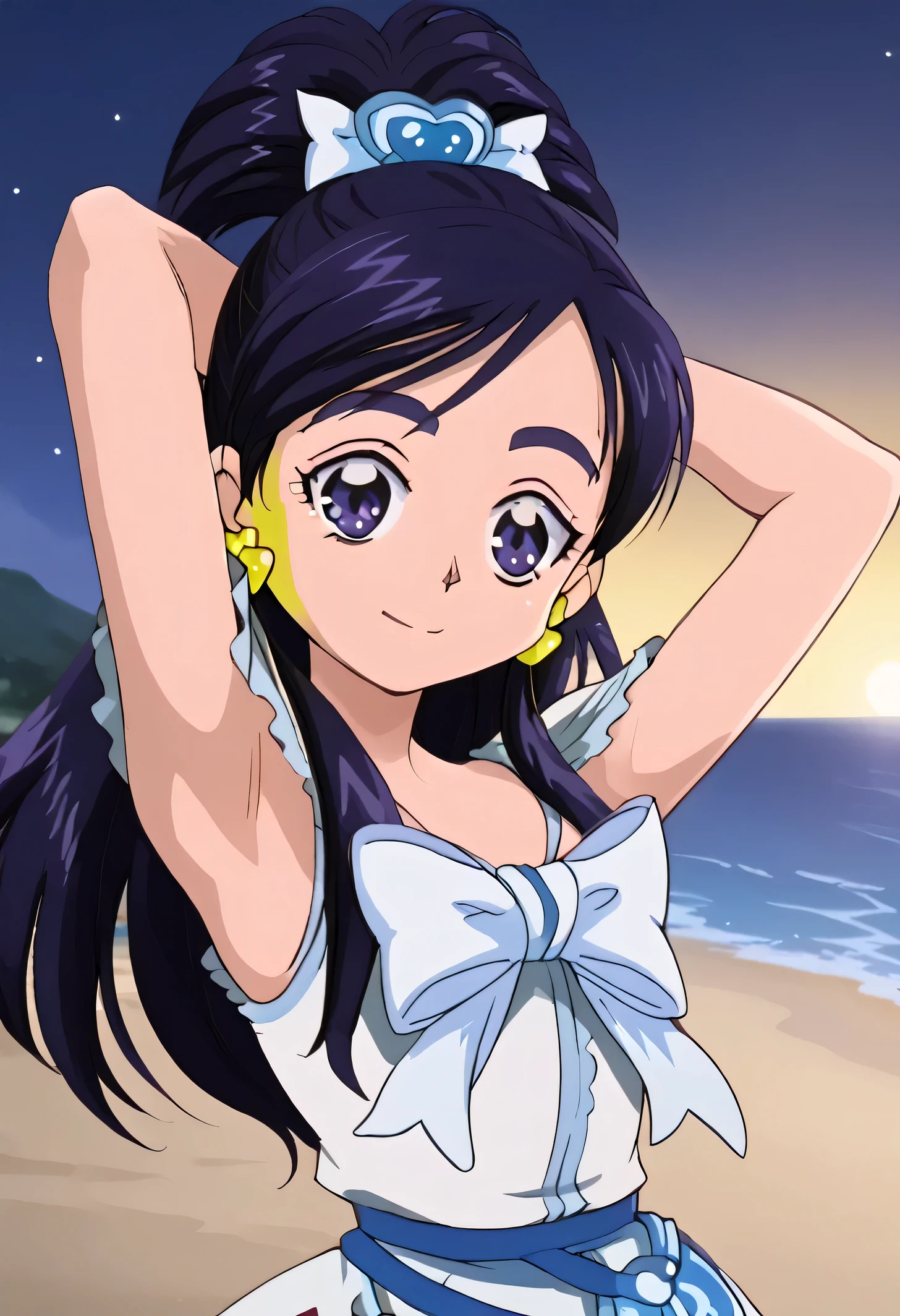 score 9, score 8 up, score 7 up, rating questionable,
detailed background,
<lora:white.pony:1>,
cure white,
large breasts, thighs, shiny skin,
looking at viewer, blush, smile,
