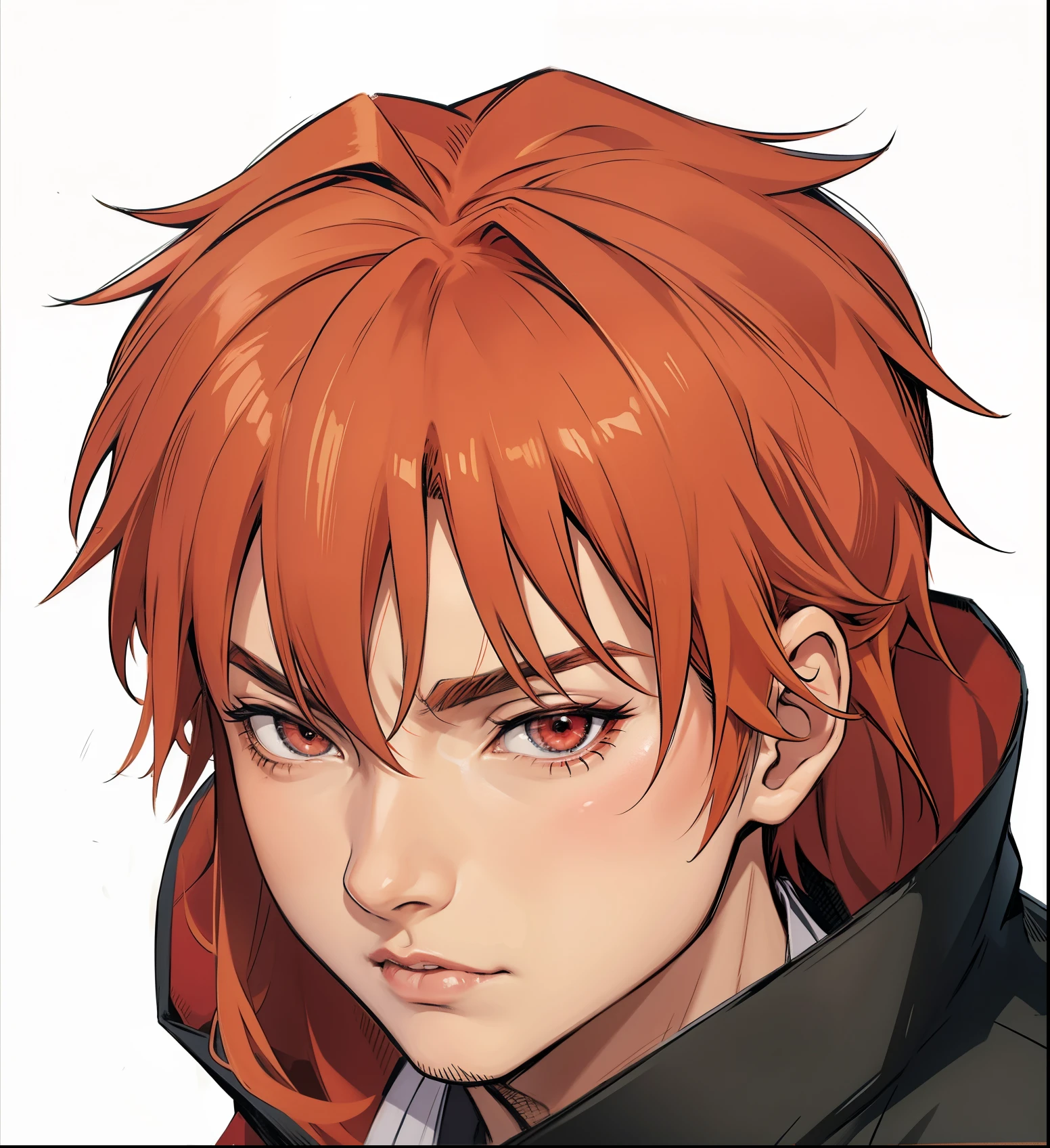 Sasori, Akatsuki, manto da Akatsuki, nuvens vermelhas, cabelo vermelho, olhos amarelo, muito bonito, Fitness