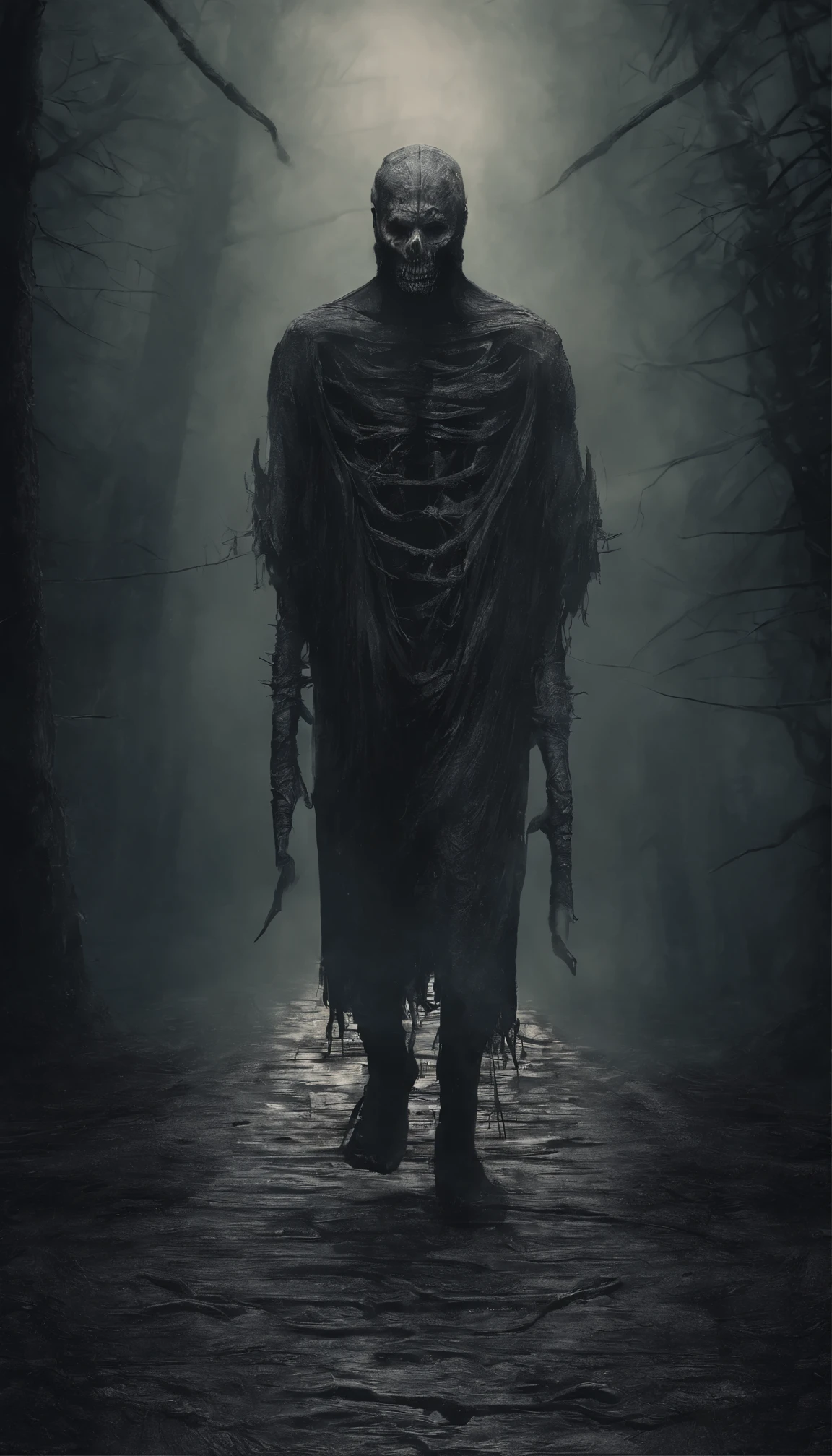 a close up of a person with a face painted on a road, digital art by Zoran Mušič, tumblr, digital art, great digital art with details, dark but detailed digital art, digital art 4k unsettling, shamanic dmt horror art, scary color art in 4 k, horrific digital art, while tripping on dmt