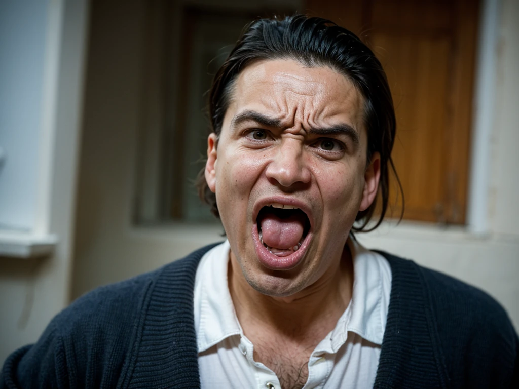 A man screams и грустит, A man screams, shocked expression, scared man, he is screaming, Portrait of a frightened man'face, mad A man screams, disappointed expression on hiface, expression of horror, Someone's screaming, People are in a panic, tense screaming facial expression, shutterstock, Испуганное face