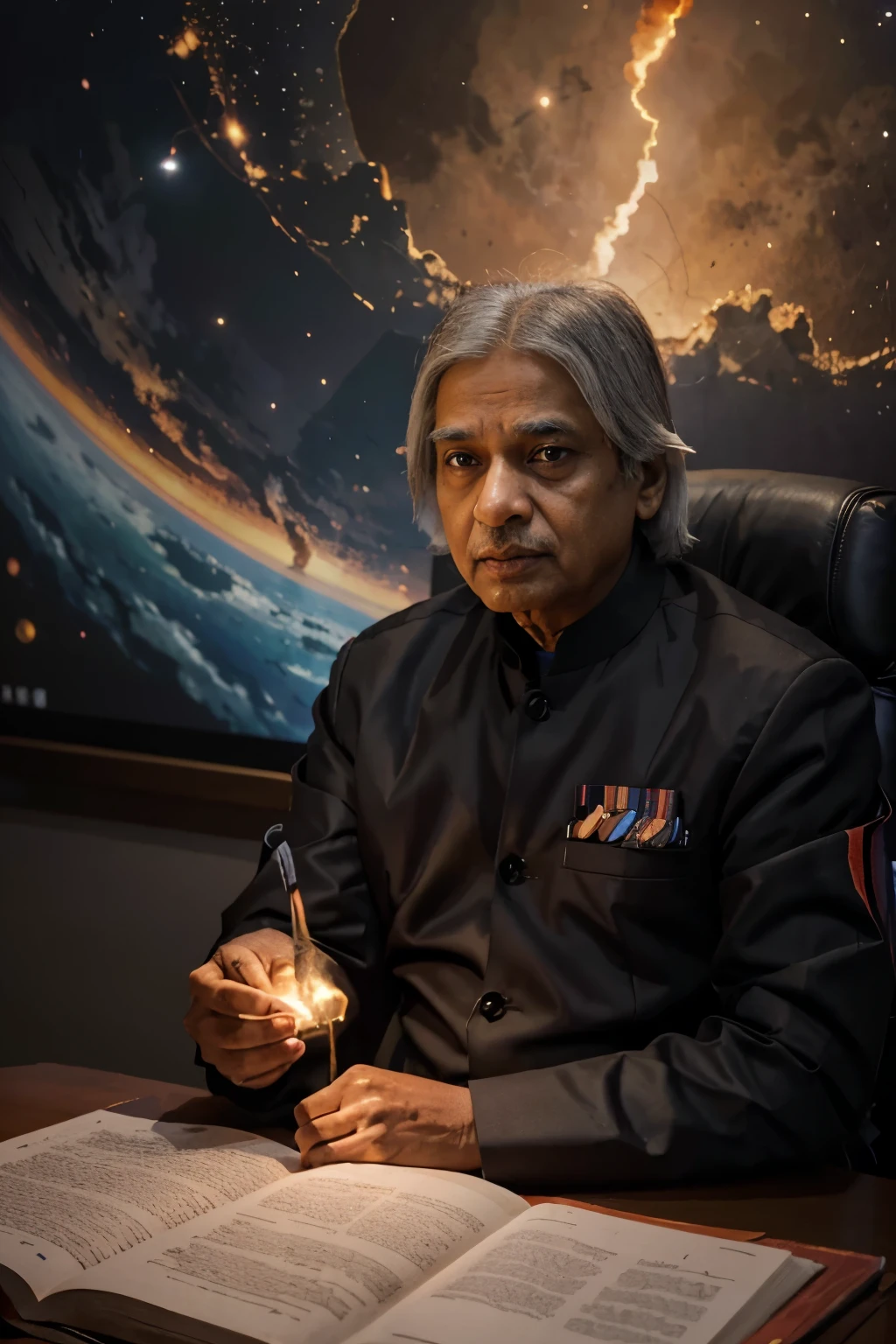 Wings of Fire, A.P.J. Abdul Kalam narrates his journey from his childhood in Rameswaram to becoming the president of India, painted against the backdrop of India's journey of becoming a major player in space and defence technology. The book is divided into three parts: 'Orientation', 'Creation', and 'Contemplation'.