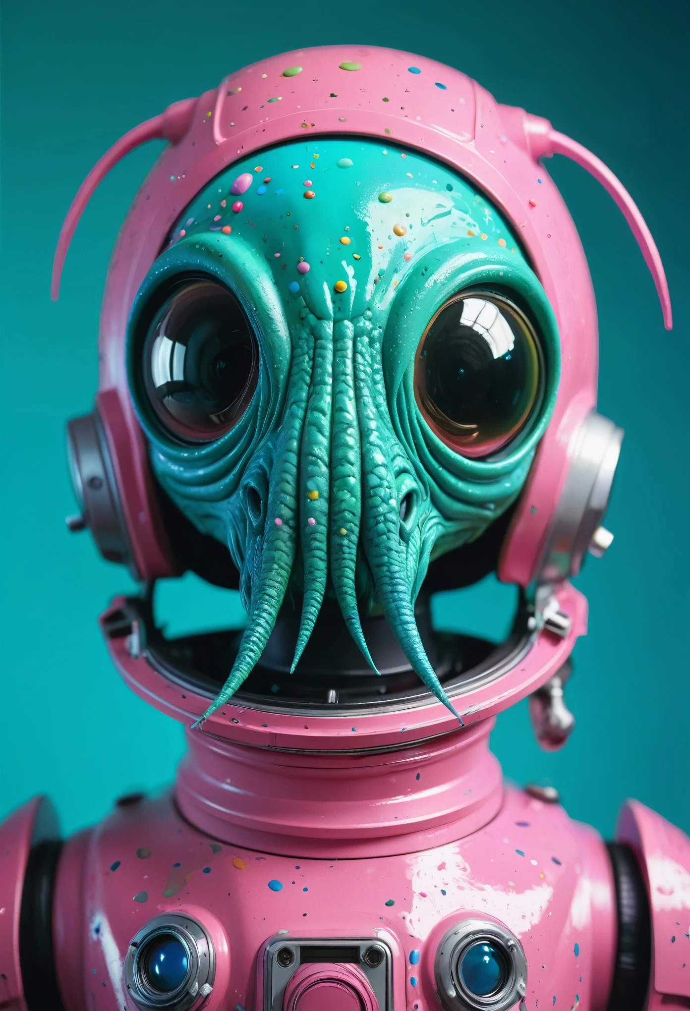 8K, ARTISTIC photogrAphy, best quAlity, mAsterpiece: 1.2), A (potrAit:1.2) Don Bluth Style ASTRONAUT Cthulhu pink Toon Doll, full body RAW candid cinema, cyan hair, 16mm, color graded portra 400 film, remarkable color, ultra realistic, sad admosphere, dark lighting, oppressive atmosphere, depressive colors, kodak portra 400, photograph,r, Natural Light, Pinhead lighgts, blur reflection, Brush Strokes, Smooth, abstract, Splatter, Oil On Canvas, rainbow colors, fractal isometrics details bioluminescens : a stunning realistic photograph of wet bone structure, 3d render, octane render, intricately detailed, titanium decorative headdress, cinematic, trending on artstation | Isometric | Centered