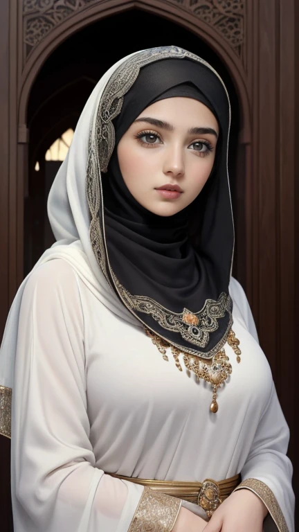 mosque, porn, nude, (satan), (satanist), (devil), (hell), cleavage, hijabi, Absurd, ultra-detailed, high quality, masterpiece, detailed face, beautiful eyes(detailed eyes)