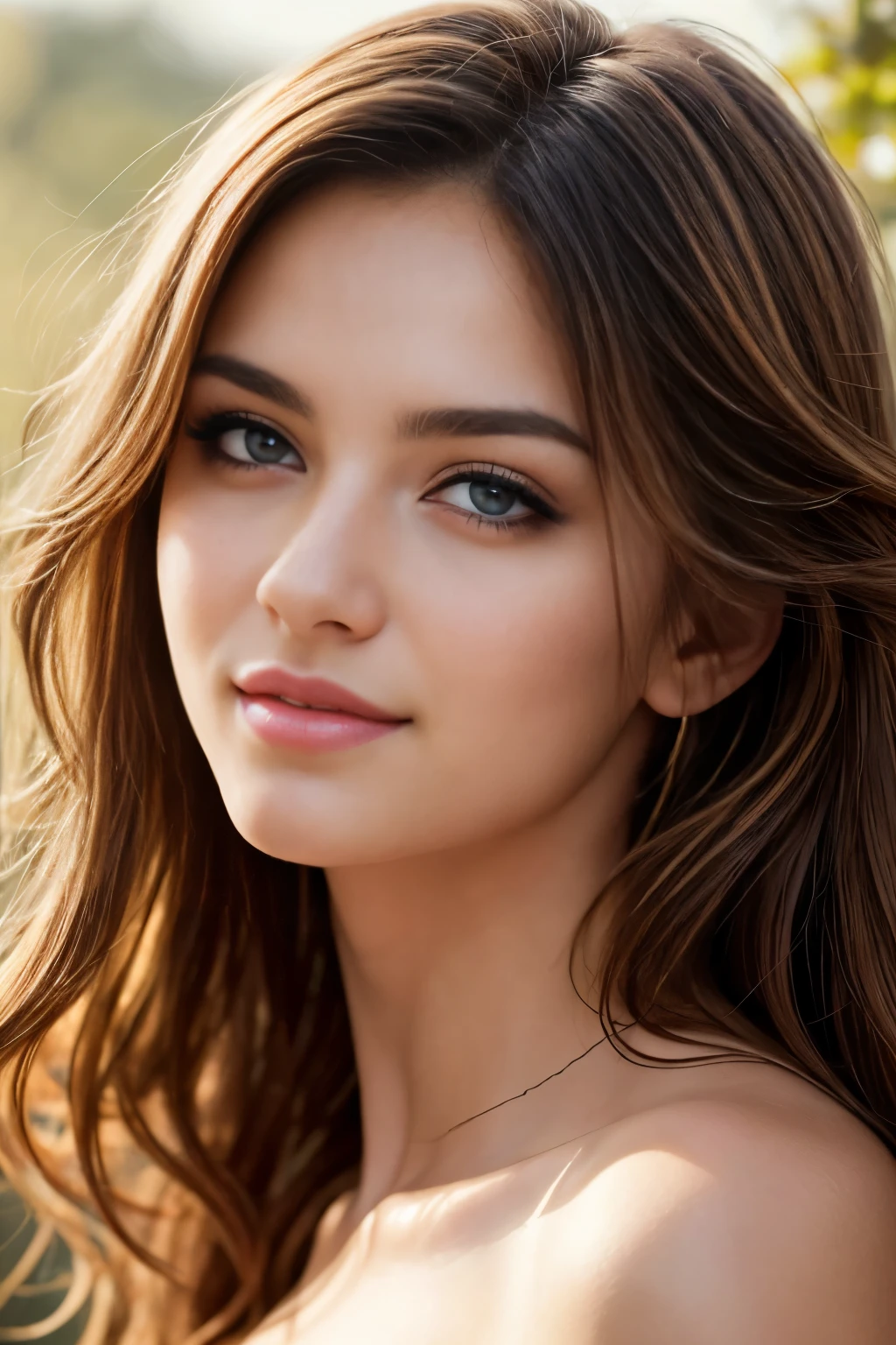 Pretty young woman kissing