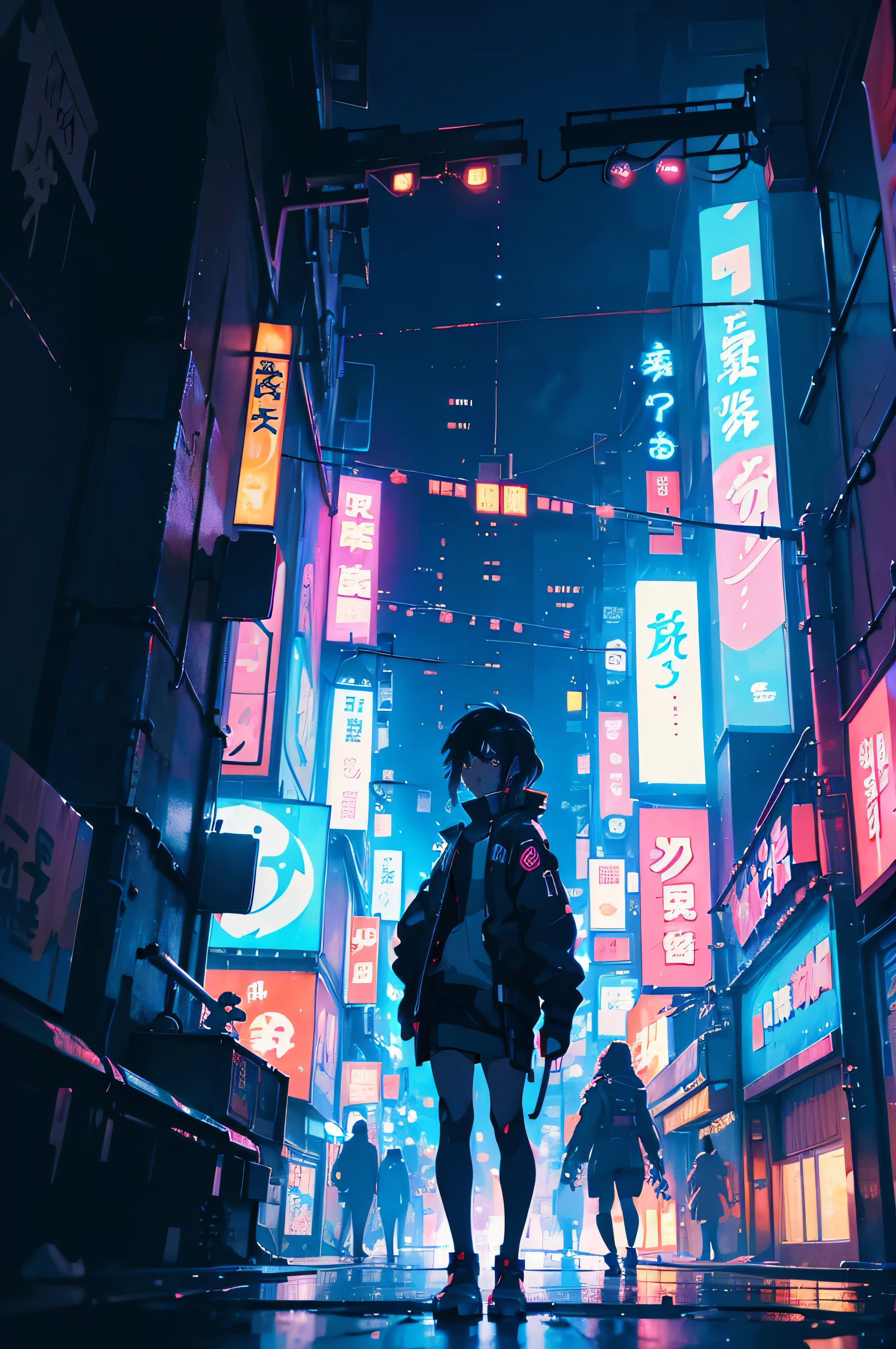 city at night, tokyo anime scene, neo tokyo background, inspired by Liam Wong, futuristic cyberpunk tokyo night, makoto shinkai cyril rolando, digital cyberpunk anime art, in neo tokyo, tokyo futuristic and clean, digital cyberpunk - anime art, in cyberpunk city, neo tokyo, cyberpunk anime art, 4k anime wallpaper