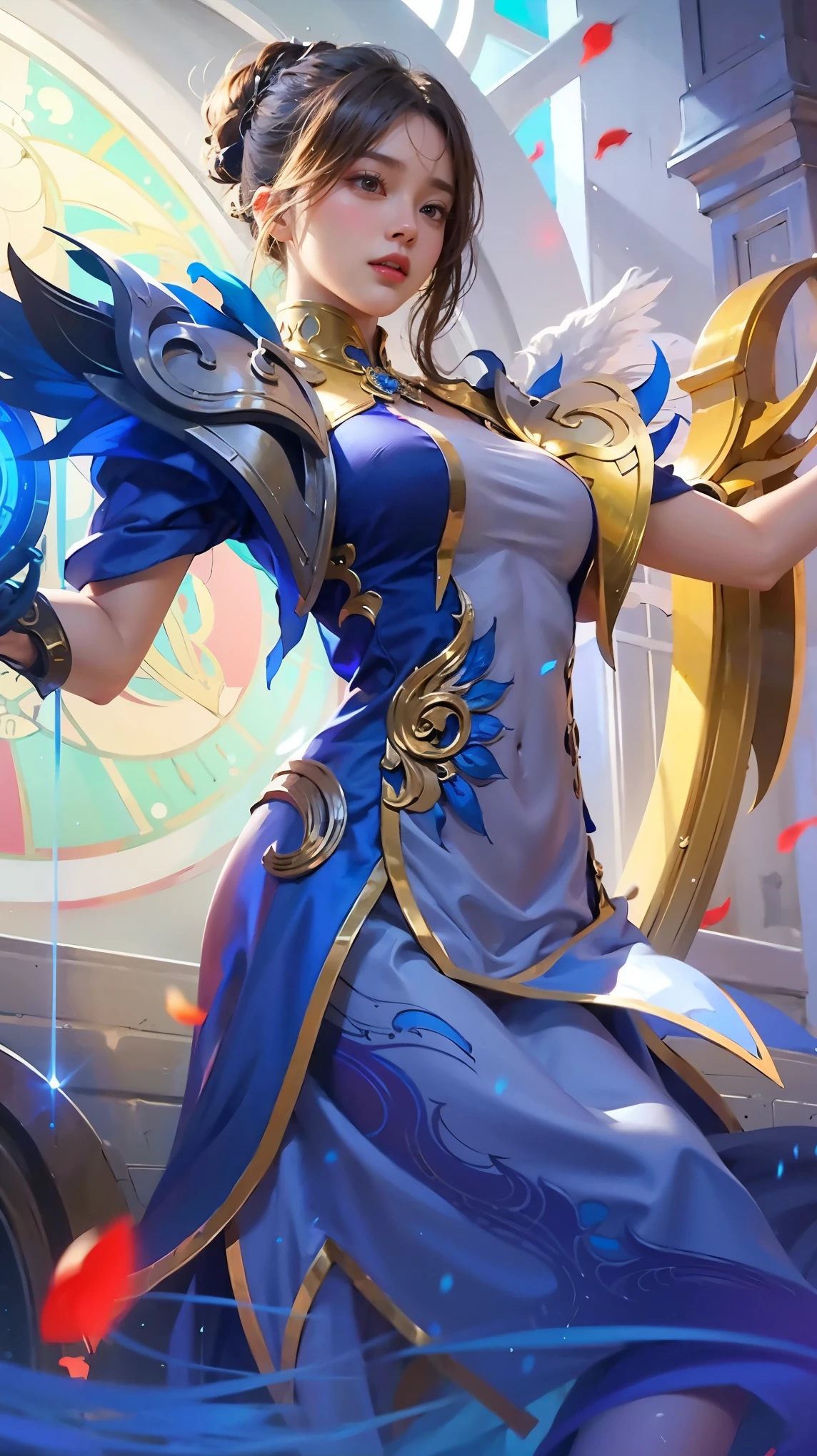 a close up of a 4 girls ,blonde hair , big booobs , shadowbringers cinematic, 4 k detail fantasy, a beautiful fantasy empress, game cg, xianxia fantasy, xianxia hero, 2. 5 d cgi anime fantasy artwork, cinematic goddess close shot, ruan jia and artgerm, wow 4 k detail fantasy, hyperdetailed fantasy character