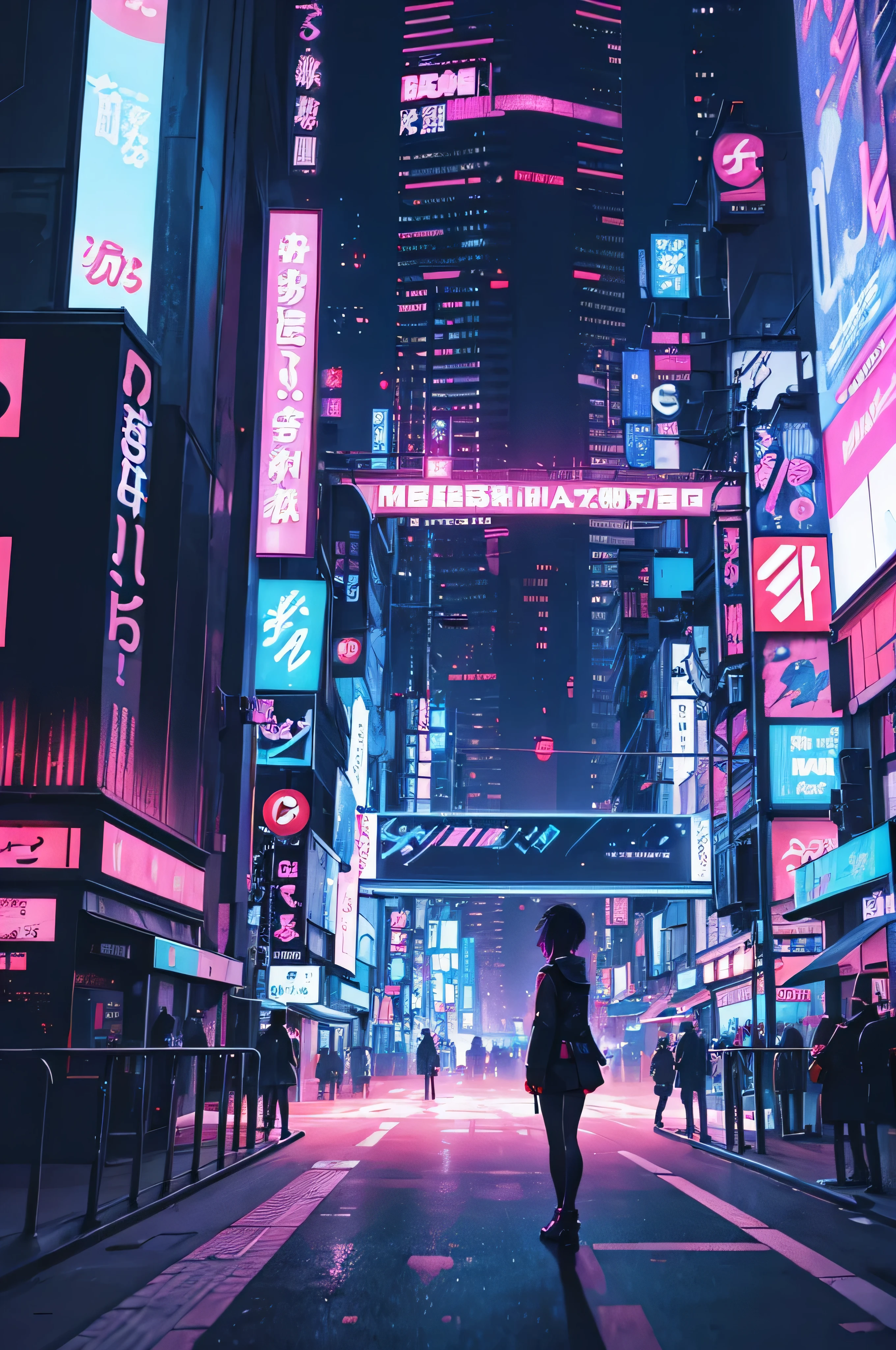 city at night, tokyo anime scene, neo tokyo background, inspired by Liam Wong, no people, futuristic cyberpunk tokyo night, makoto shinkai cyril rolando, digital cyberpunk anime art, in neo tokyo, tokyo futuristic and clean, digital cyberpunk - anime art, in cyberpunk city, neo tokyo, cyberpunk anime art, 4k anime wallpaper