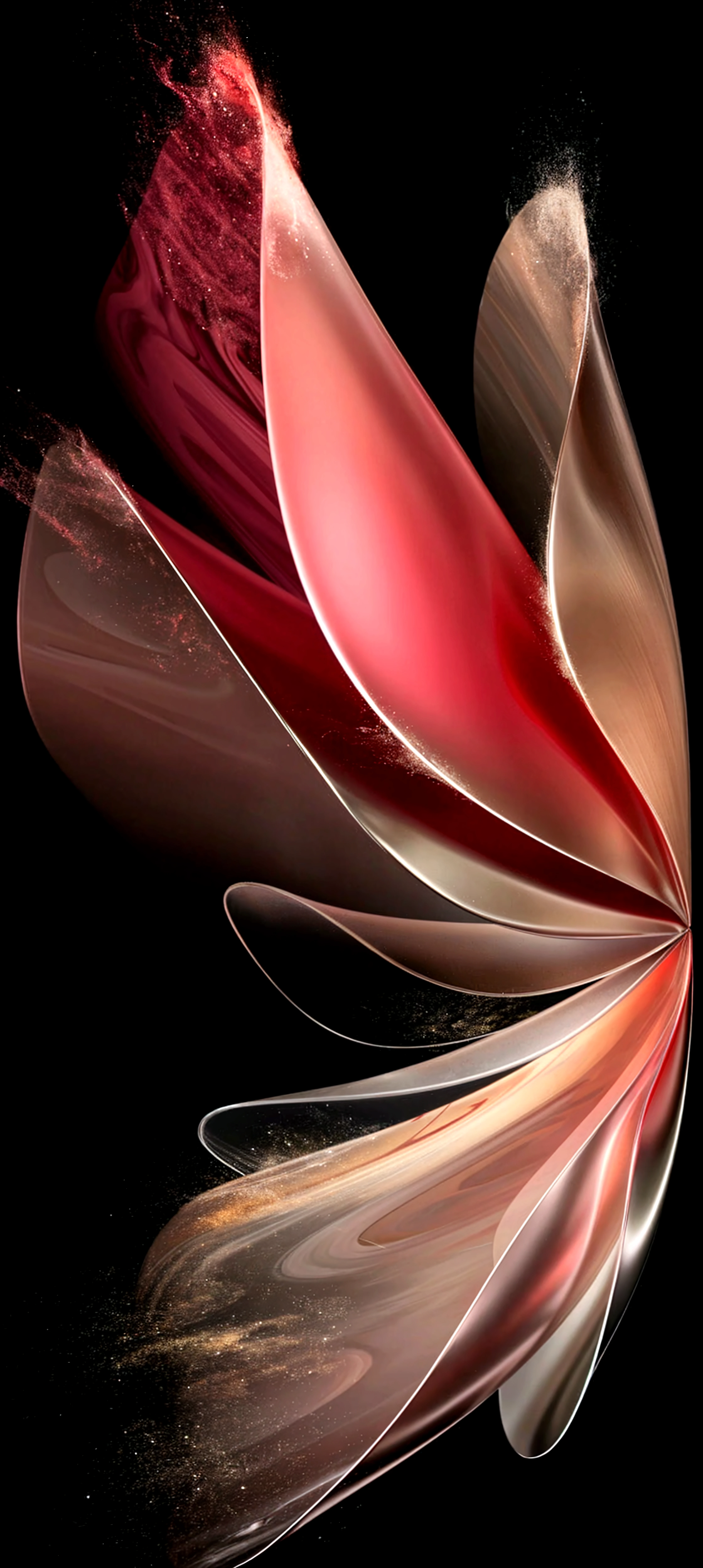 abstract image of modern and relaxing connection of shapes coming together in which colors dominate 44F213, A7F205, 01080D, 034001