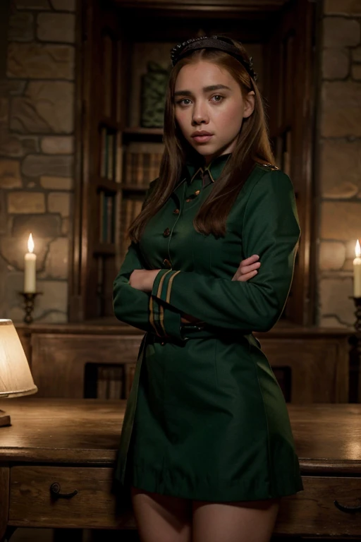 Ella Purnell
Lucy (Ella Purnell) is one of the residents of the shelter; Maximus (Aaron Moten), a young soldier of the Brotherhood of Steel paramilitary faction; e The Ghoul (Walton Goggins),