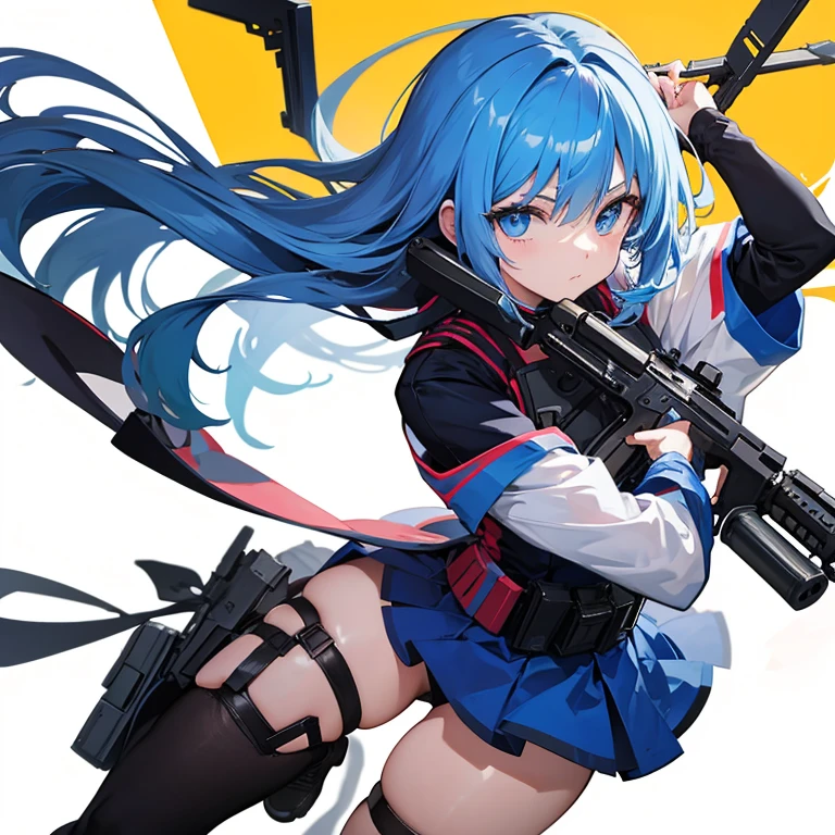anime girl soldier gun
