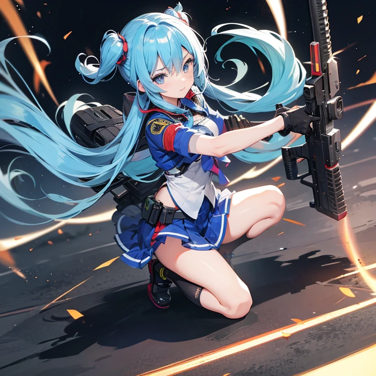 anime girl soldier gun