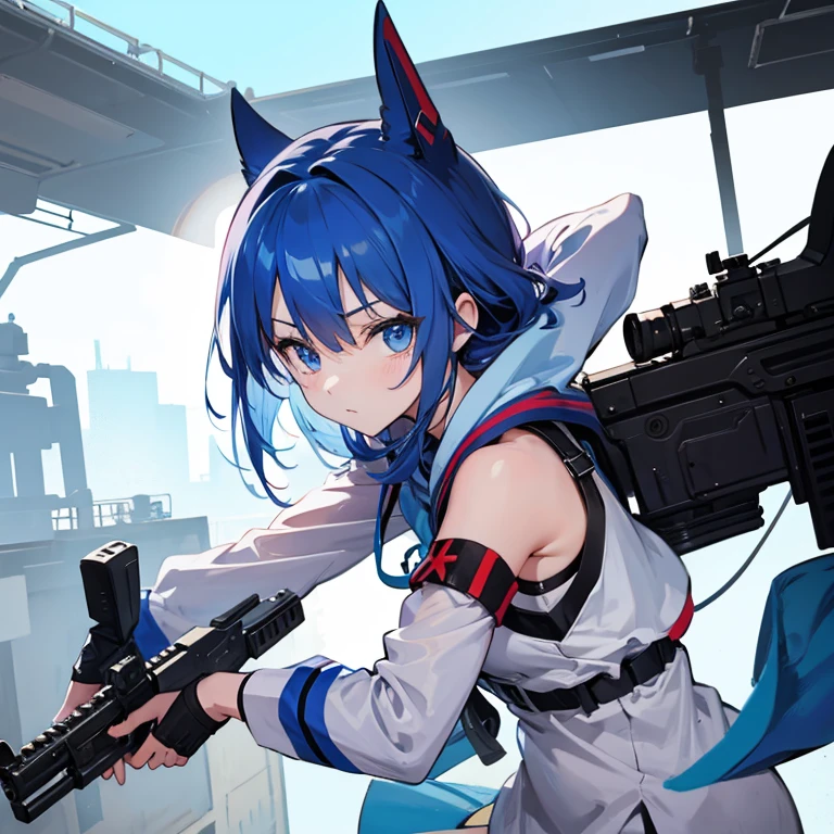 anime girl soldier gun