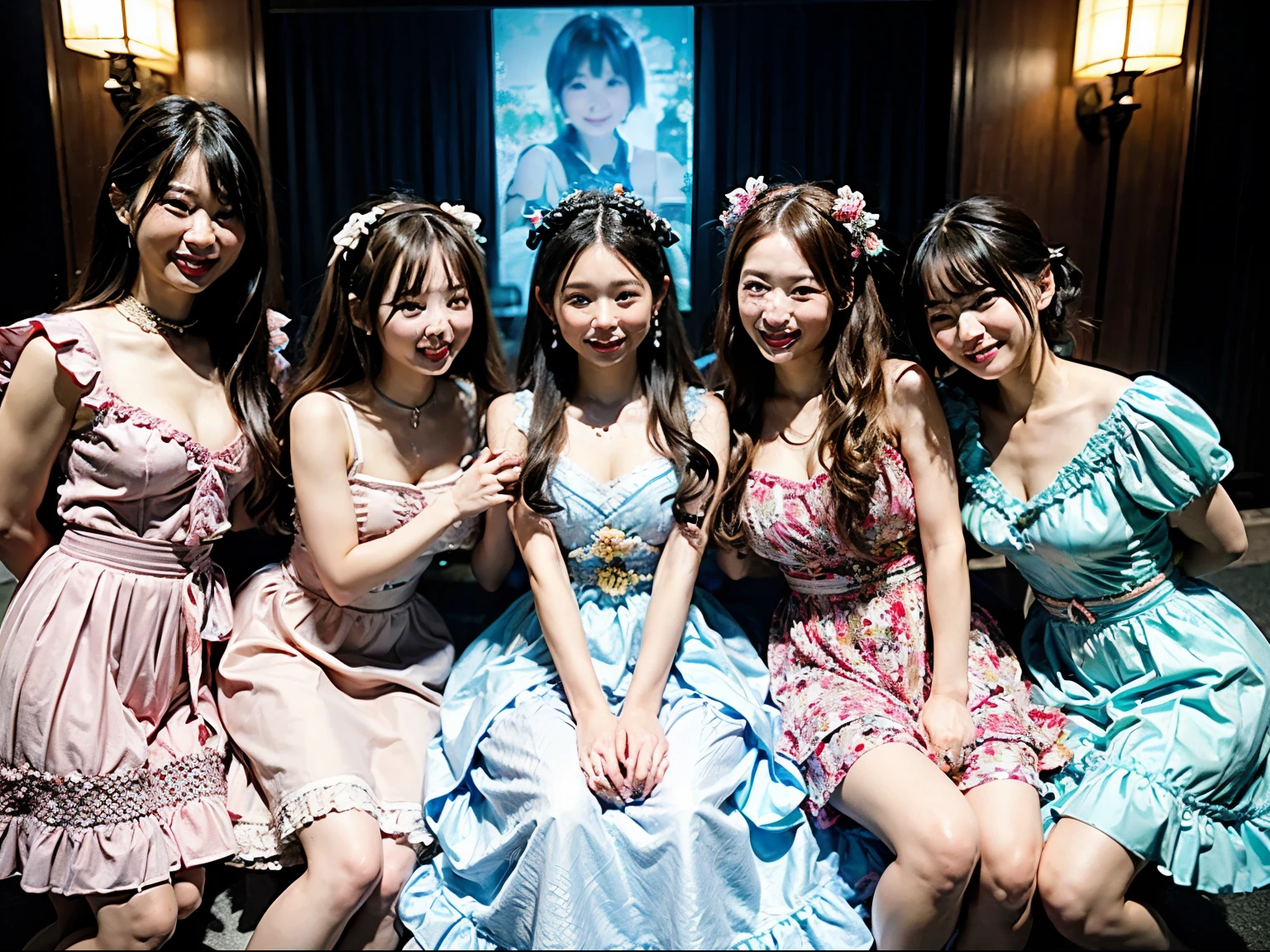 Idolグループ、woman５people、Arms crossed、pop、過酷なFlash photography、[Realistic photos]!!,率直なFlash photography、wonderful、Nakayama Masaru、Flash photography、Sui Ishida、Hands are not photographed、大peopleのwoman、Colorful clothes、Wearing a dress、日本people、sexy、gorgeous、princess、It has frills、It has frills、Long Skirt、Frills、Natural light、Idol５people、Arms crossed、A good friend、Extremely fantastical、Art Photography、beautiful、shine