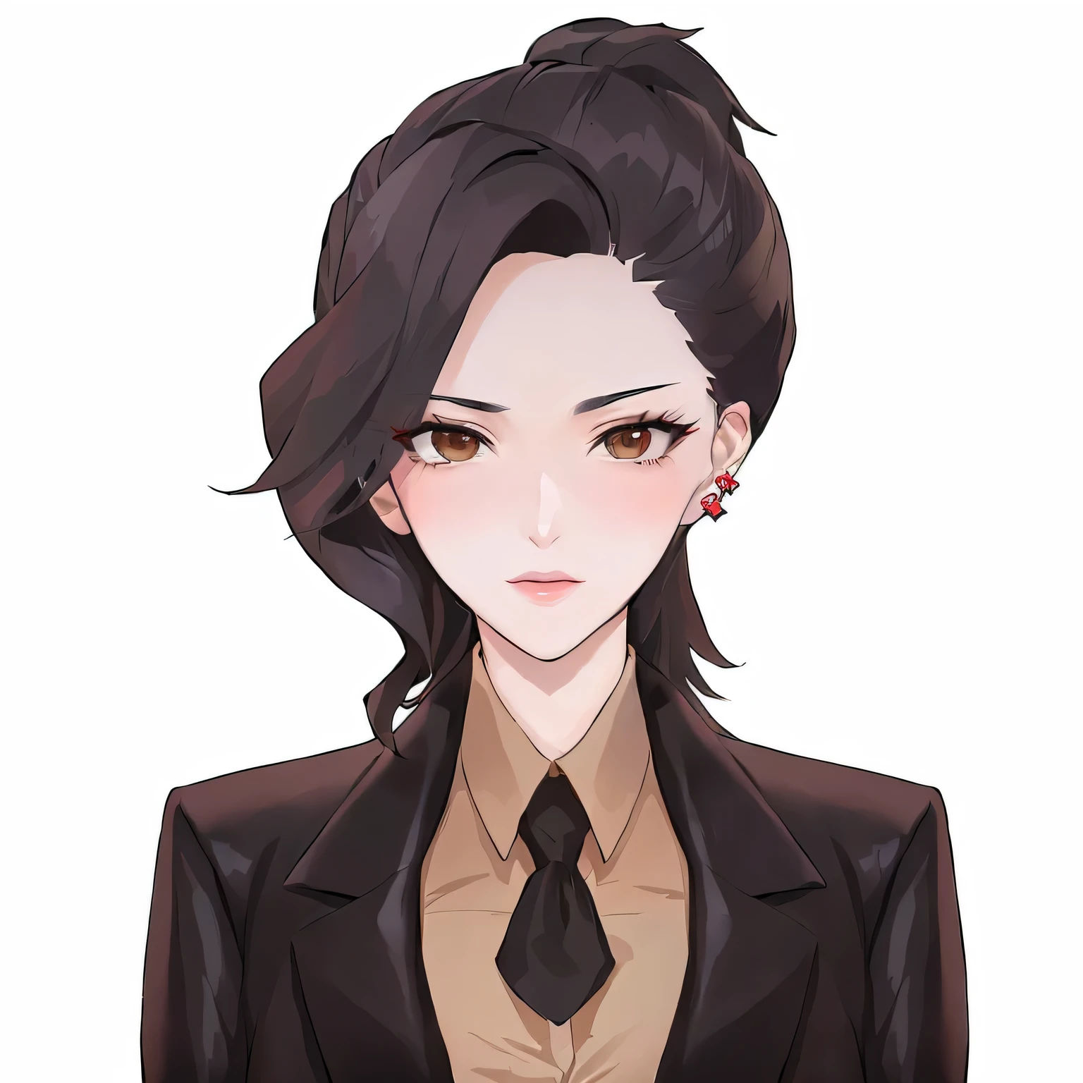Clear facial features, Anya from anime style female spy x, Haruma Yayoi, hints of Haruma Yayoi, Junko Ejima, Tonosaka Rin, Female magician, Maya Fei in Ace Attorney, Actress 👀 :8, Beichuan Ma Lin fan art, Keda, Official character illustrations