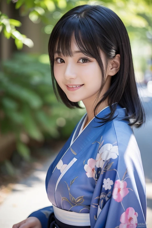 (kimono)、Random pose、(highest quality,masterpiece:1.3,超A high resolution,),(Ultra-detailed,Caustics),(Photorealistic:1.4,RAW shooting,)Ultra-Realistic Capture,Very detailed,High resolution 16K human skin closeup、 The skin texture is natural、、The skin looks healthy、The color is also uniform.、 Use natural light and color,1 girl,Japanese,33 years old,cute,Black-haired,Mid-length hair,,smile,,(Depth of written boundary、chromatic aberration、、Wide range of lighting、Natural Shading、)、
