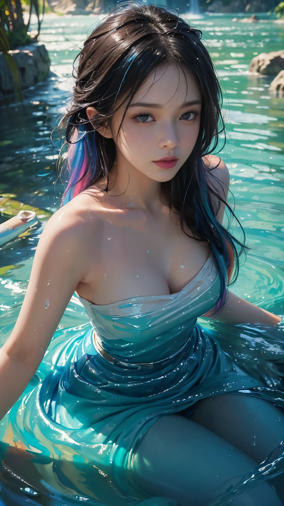 (level difference: 1.8),(Paint colliding and splashing on canvas),(Depth of field),adorable creature,elegant, strong between boho and modern. With many colors and no defined (liquid paint rainbow hair:1.1) Made of paint,anti gravity, Thick flow, (Splashes of paint: 1.3), liquid state, Beautiful, Masterpiece, Detailed background, high quality model, Ethereal background, Abstract beauty, Explosive volume, Oil painting, Heavy brushstrokes, romantic lighting, Sub-surface scattering, Lens 135mm, F1.8, luminance, 8K, high resolution, Dreamy, Ray tracing, hdr, divine rays,