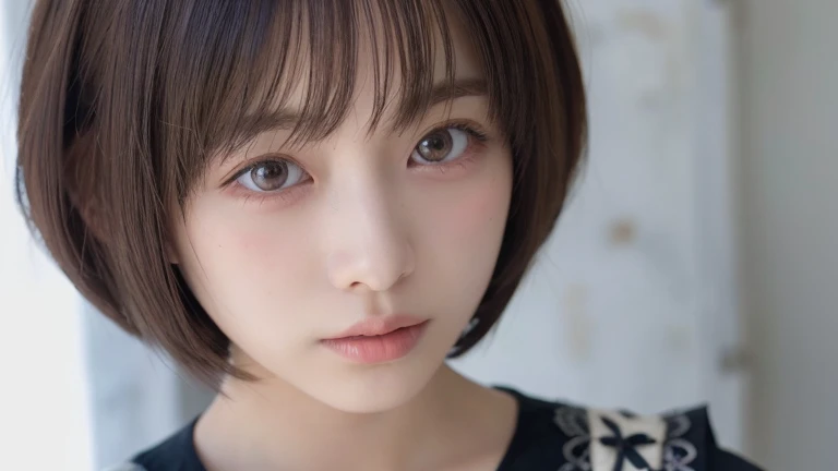 (Bob Cut Hair:1.2),(Wearing Gothic ta clothes:1.2),1 girl,Japanese,21 years old,(Small breasts:1.3),(highest quality,masterpiece:1.3,超A high resolution,),(Ultra-detailed,Caustics),(Photorealistic:1.4,RAW shooting,)Ultra-Realistic Capture,Very detailed,High resolution 16K human skin close-up。 Natural skin texture、,Pores、、It needs to be detailed enough to be easily identifiable。 Skin should be even-toned and healthy looking。 Use natural light and colour, Sad expression, Looking at the camera, Perfect dynamic composition, Outdoor