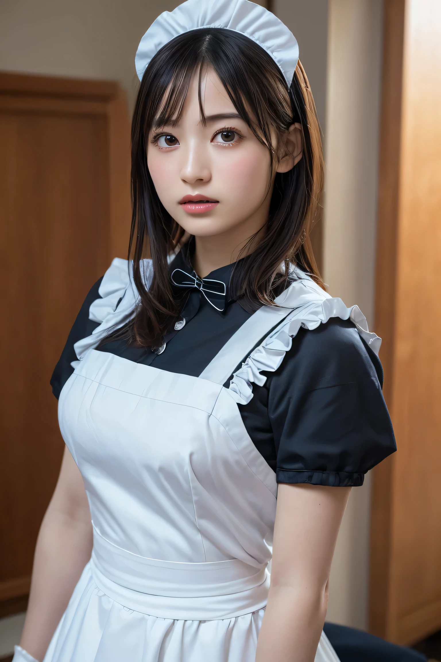 (8k, RAW Photos,highest quality, High resolution:1.1), (Ultra-realistic:1.4),(Realistic, Realistic:1.3),The Beauty of Japan、Rhythmic gymnastics club、Rhythmic Gymnastics Uniform、((Upper Body:1.3)),((Maid:1.3)),((Maid Cafe))
presumed consumption : 